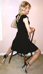 Little black dress; seated